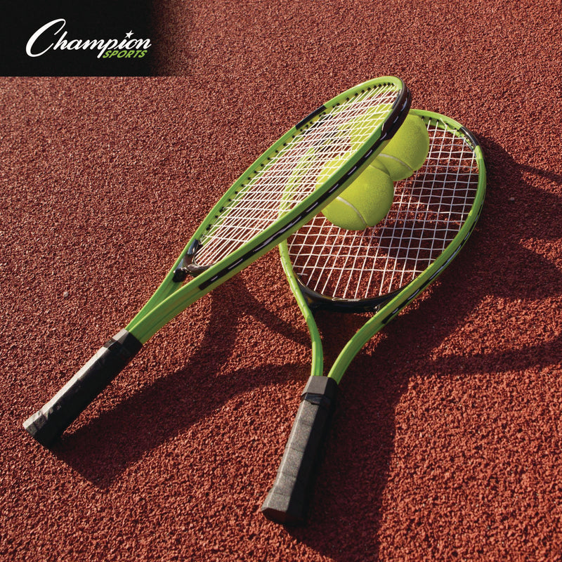Champion Sports Tennis Net Set with 2 Rackets and 2 Tennis Balls (CSIPTNSET) Each