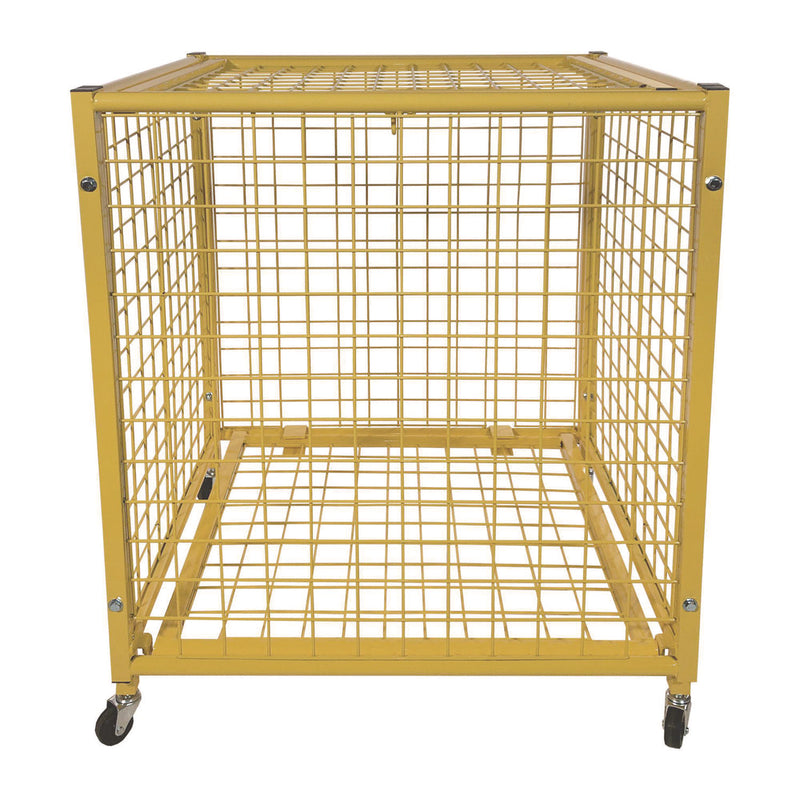 Champion Sports Half Size Lockable Ball Locker, Metal, 132 lb Capacity, 29 x 27 x 31, Yellow (CSILRCS) Each
