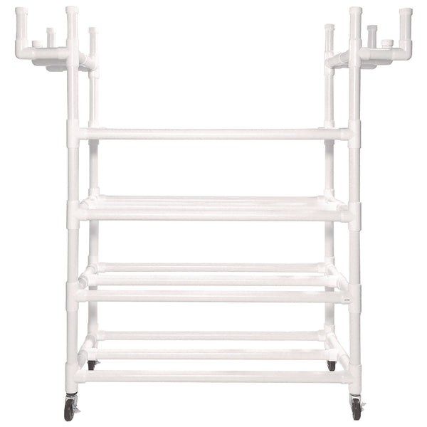 Champion Sports Equipment Cart, Plastic, 176 lb Capacity, 19 x 61 x 62, White (CSIPECART) Each