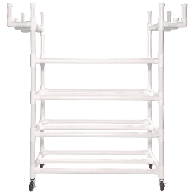 Champion Sports Equipment Cart, Plastic, 176 lb Capacity, 19 x 61 x 62, White (CSIPECART) Each