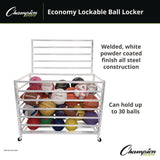 CH Products Economy Locking Ball Carrier, Metal, 264 lb Capacity, 23" x 45" x 32", White (CSIEBLXX) Each