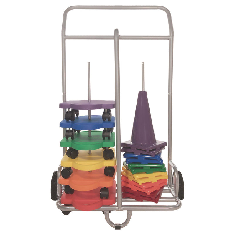 Champion Sports Scooter Storage Cart, Metal, 132 lb Capacity, 16 x 32 x 48, Silver (CSISC036) Each