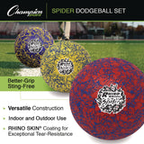Champion Sports Rhino Skin Spider Dodgeball Set, 6.3" Diameter, Assorted Colors, 6/Set (CSIRXSPDRSET) Each