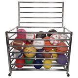 Champion Sports Heavy Duty Lockable Ball Locker, Metal, 132 lb Capacity, 24 x 42 x 30, High-Polish Black (CSILBCXX) Each