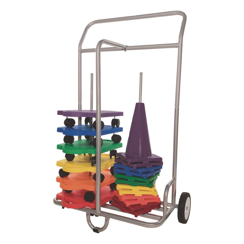 Champion Sports Scooter Storage Cart, Metal, 132 lb Capacity, 16 x 32 x 48, Silver (CSISC036) Each