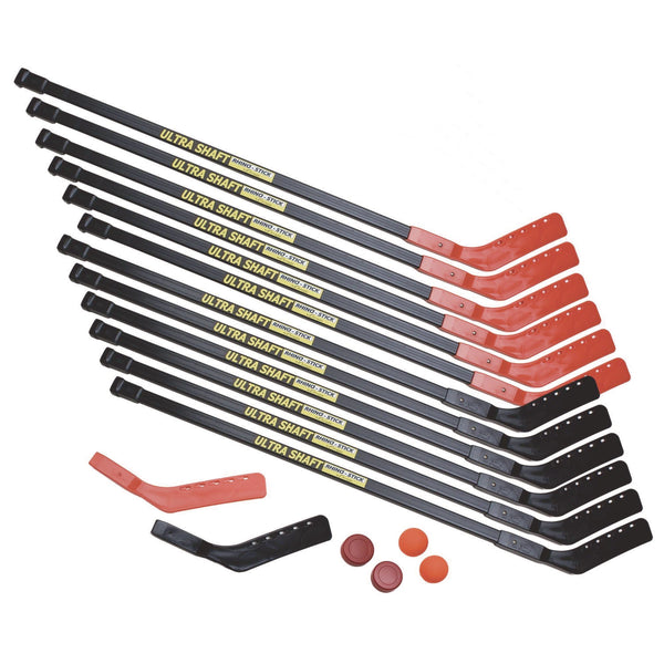 Champion Sports Ultra Shaft Hockey Set, Twelve 47' Hockey Sticks/Two Pucks/Two Balls/Two Extra Blades (CSIUS47SET) Each