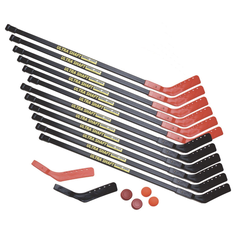 Champion Sports Ultra Shaft Hockey Set, Twelve 47' Hockey Sticks/Two Pucks/Two Balls/Two Extra Blades (CSIUS47SET) Each