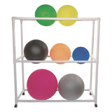 Champion Sports 9 Ball ABS Storage Cart, Plastic, 132 lb Capacity, 19 x 62 x 67, White (CSIFPR1) Each