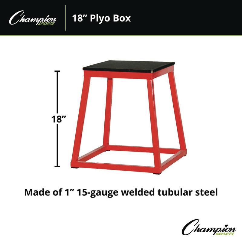 Champion Sports Plyo Box, 18" h, 18 x 18 Base (CSIPXB18) Each