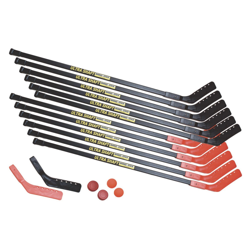 Champion Sports Ultra Shaft Hockey Set, Twelve 52" Hocket Sticks/Two Balls/Two Pucks/Two Extra Blades (CSIUS52SET) Each