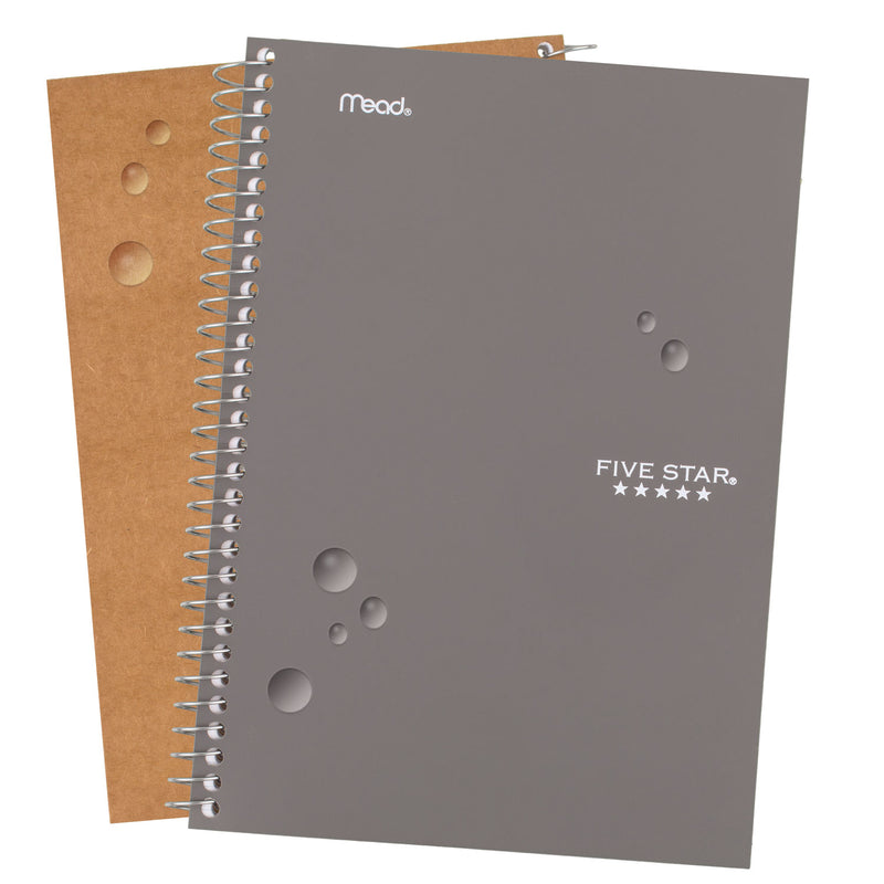 Five Star® Wirebound Notebook, 5-Subject, Medium/College Rule, Randomly Assorted Cover Color, (150) 9.5 x 7.25 Sheets (MEA840030) Each