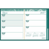 House of Doolittle™ 100% Recycled MonoBright Monthly/Weekly Planner, 11 x 8.5, Green/Gold Cover, 12-Month (July to June): 2025 to 2026 (HOD283509) Each