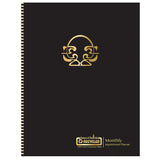 House of Doolittle™ 100% Recycled Deco Days Monthly Planner, 11 x 8.5, Black/Gold Cover, 12-Month (Jan to Dec): 2026 (HOD29102) Each