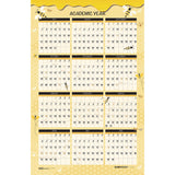 House of Doolittle™ 100% Recycled Academic Honeycomb Laminated Wall Calendar, 24 x 37, Tan/Yellow Sheets, 12-Month (July-June): 2024 to 2025 (HOD39855) Each