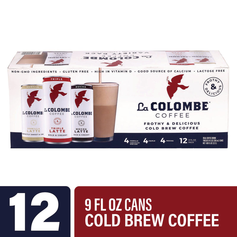 La Colombe® Draft Latte Cold Brew, Assorted Flavors, 9 oz Can, 12/Carton (GRR22002272) Case of 12