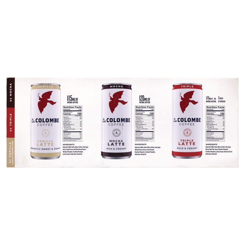 La Colombe® Draft Latte Cold Brew, Assorted Flavors, 9 oz Can, 12/Carton (GRR22002272) Case of 12
