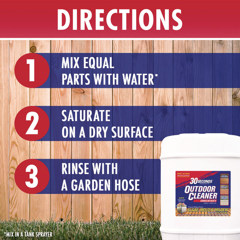 Weiman 30 Second Outdoor Cleaner, Clean Scent, 1 gal Bottle (WMN5G30S) Each