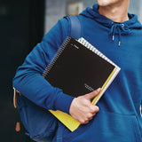 Five Star® Wirebound Notebook, 1-Subject, Wide/Legal Rule, Black Cover, (100) 10. x 8.63 Sheets (MEA930010A) Each