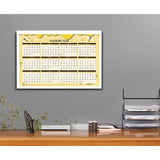 House of Doolittle™ 100% Recycled Academic Honeycomb Laminated Wall Calendar, 24 x 37, Tan/Yellow Sheets, 12-Month (July-June): 2024 to 2025 (HOD39855) Each