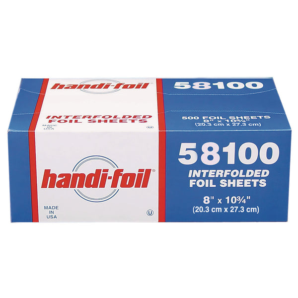 HFA® Interfolded Foil Sheets, 55 Gauge, 8 x 10.75, 500 Sheets/Box, 6 Boxes/Carton (HFA58100) Case of 3000
