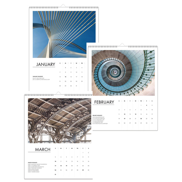 House of Doolittle™ 100% Recycled Abstract Architecture Photos Wall Calendar, 14 x 11, White Sheets, 12-Month (Jan-Dec): 2026 (HOD315) Each