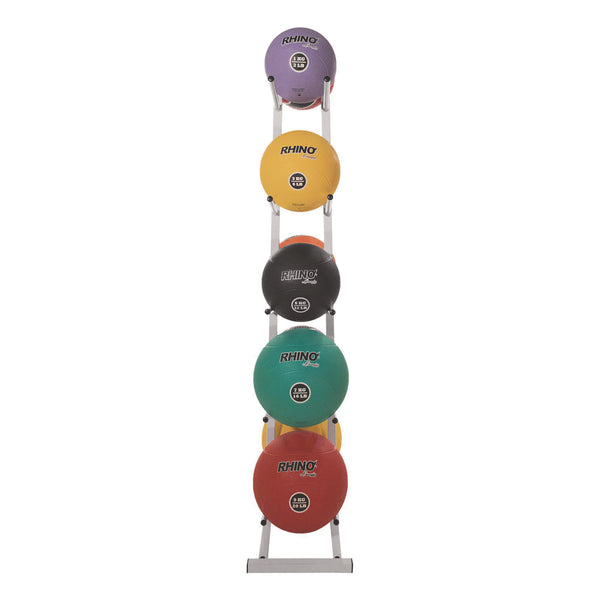 Champion Sports Double Medicine Ball Tree, 12" x 23" x 51", White (CSIMBR2) Each