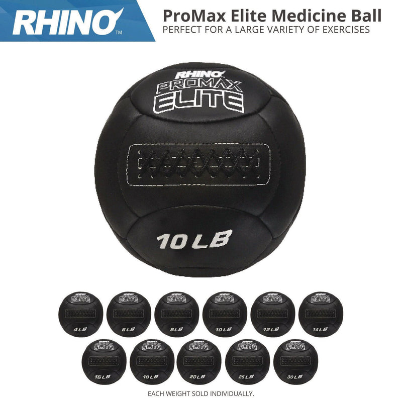 Champion Sports Rhino Promax Elite Medicine Ball, 25 lb, Black (CSIPRX25) Each