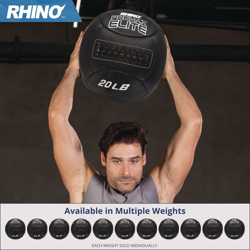 Champion Sports Rhino Promax Elite Medicine Ball, 25 lb, Black (CSIPRX25) Each