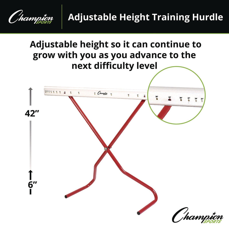Champion Sports Adjustable Training Hurdle, 41" x 14", 1" Tube dia (CSIPH) Each