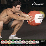Champion Sports Rhino Promax Medicine Ball, 14 lb, Light Blue (CSIRPX14) Each