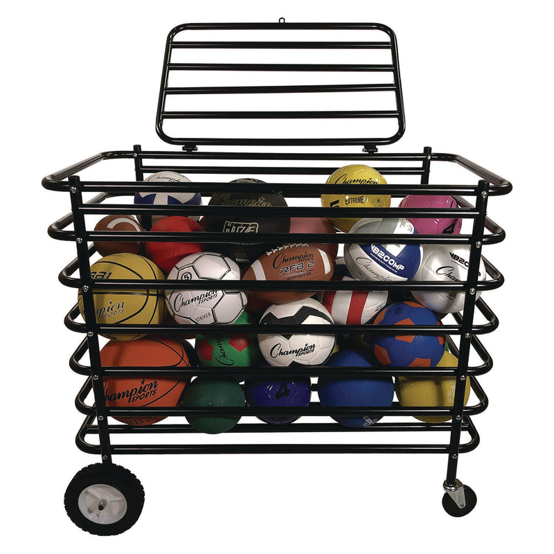 Champion Sports Ultimate Lockable Ball Locker, 24" x 44" x 39", Black (CSIUBX) Each