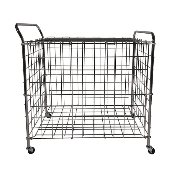 Champion Sports Portable Lockable Ball Locker, Metal, 176 lb Capacity, 24 x 39 x 40, Chrome (CSIBLX) Each