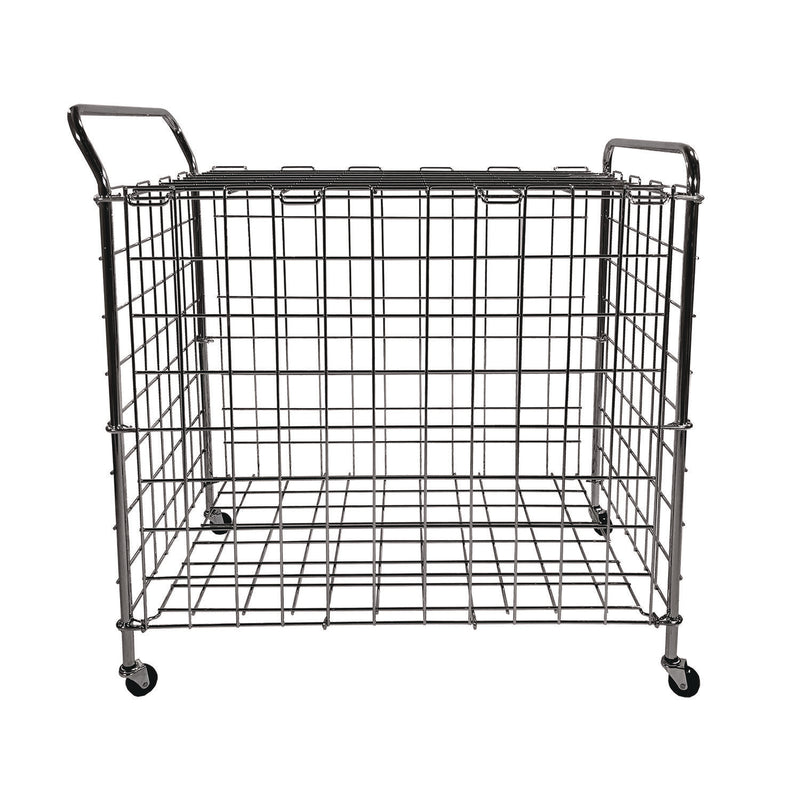 Champion Sports Portable Lockable Ball Locker, Metal, 176 lb Capacity, 24 x 39 x 40, Chrome (CSIBLX) Each