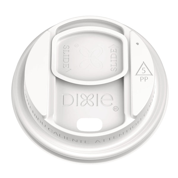 Dixie Smart Top Reclosable Lids for Hot Cups, Fits 10 oz to 20 oz Cups, White, 1,000/Carton (DXEDSL9542) Case of 1000