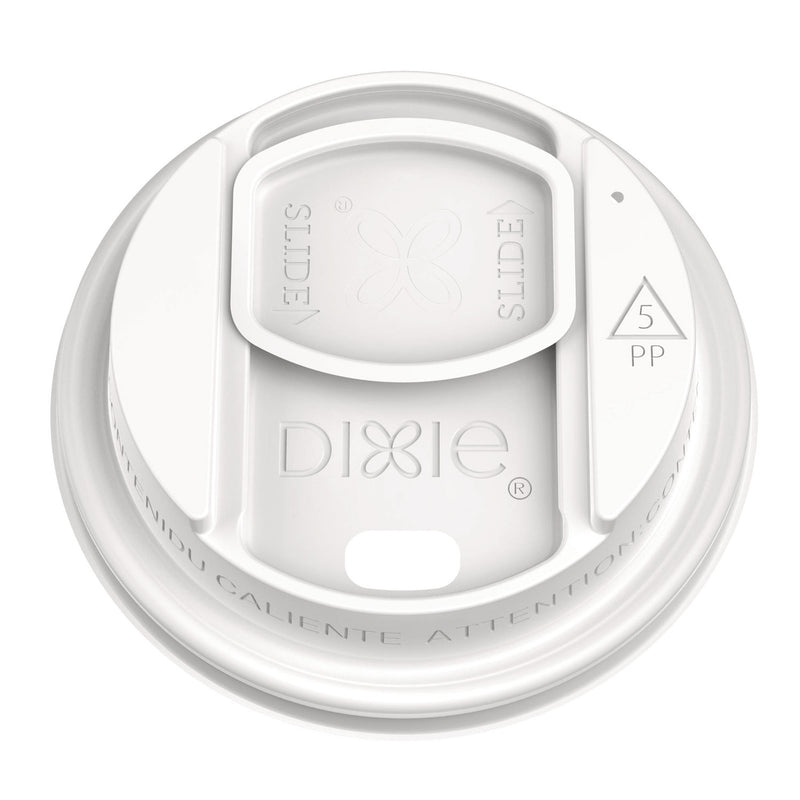 Dixie Smart Top Reclosable Lids for Hot Cups, Fits 10 oz to 20 oz Cups, White, 1,000/Carton (DXEDSL9542) Case of 1000