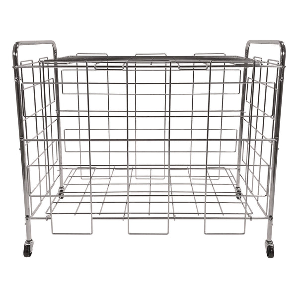 Champion Sports Portable Ball Locker, Metal, 176 lb Capacity, 24 x 41 x 36, Chrome (CSIBCX) Each