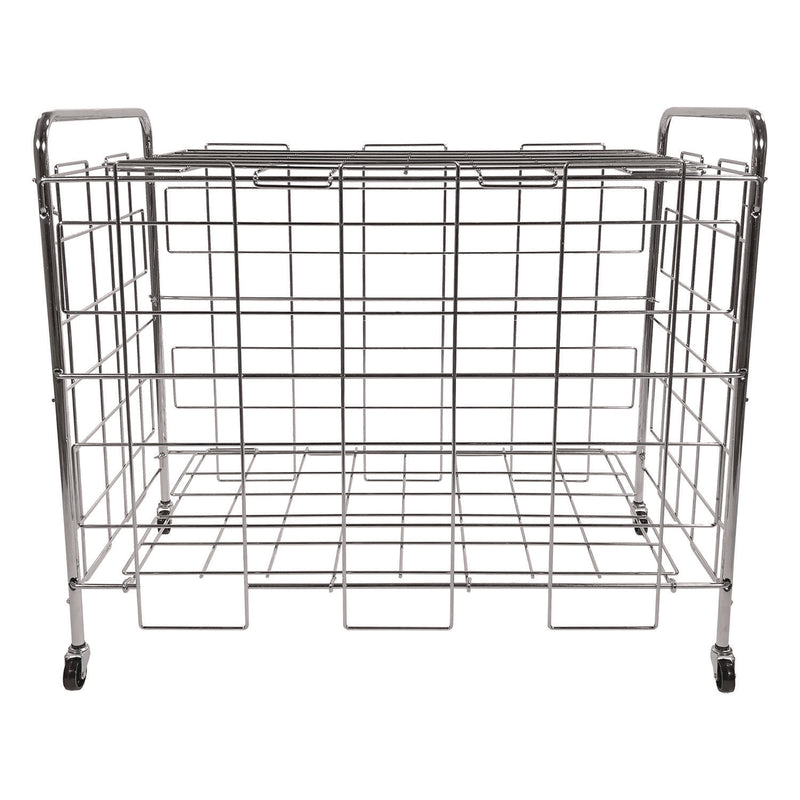 Champion Sports Portable Ball Locker, Metal, 176 lb Capacity, 24 x 41 x 36, Chrome (CSIBCX) Each