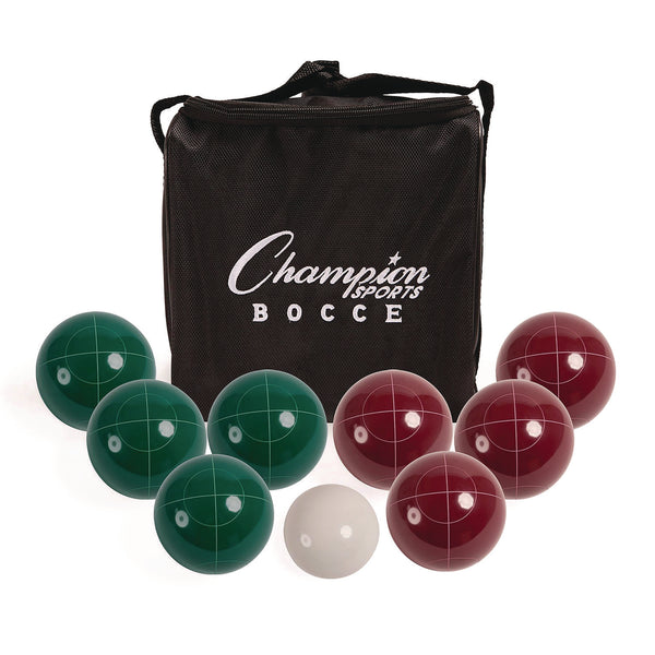 Champion Sports Deluxe Bocce Tournament Set, 4.25" dia Balls, Assorted Colors (CSICG200) Each