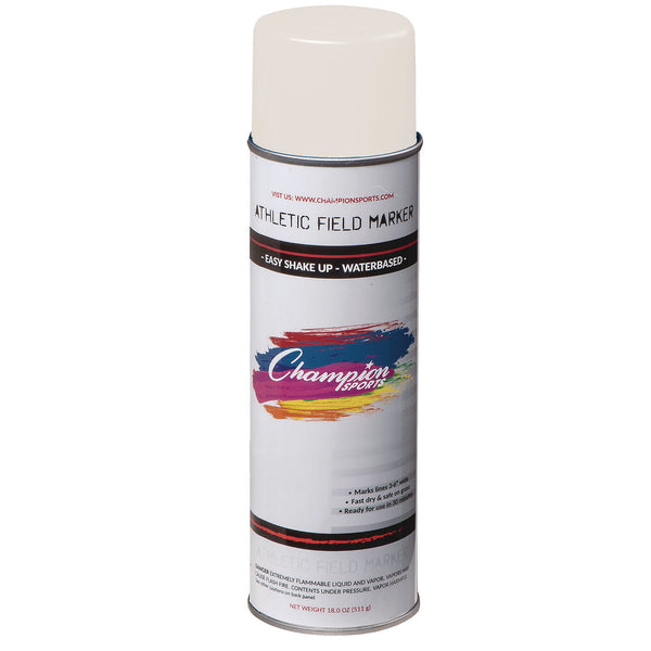 Champion Sports Field Marking Paint, 18 oz Aerosol Spray, White (CSIFMP2W) Case of 12