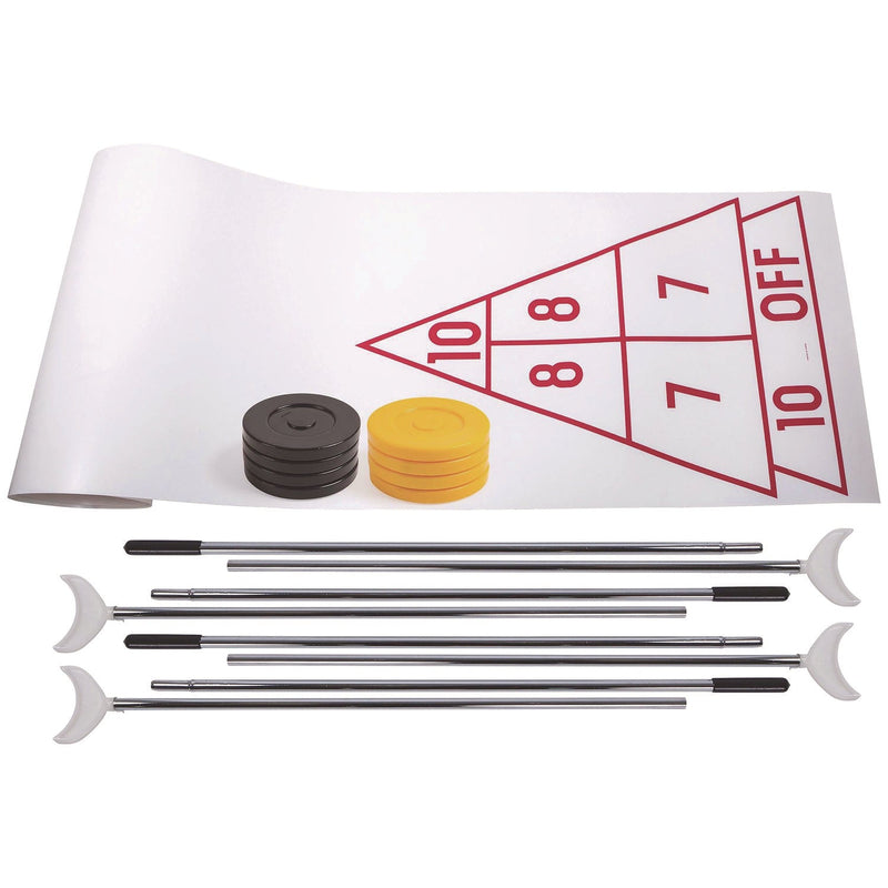 Champion Sports Blacktop Shuffleboard Set, (2) Two-Piece 51" Cues/(8) Discs/Sidewalk Chalk (CSISBA30) Each