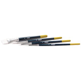 Prang® Hobby Four-Brush Set, Assorted, Synthetic, Flat; Round, 4/pack (DIXX94006) Pack of 4
