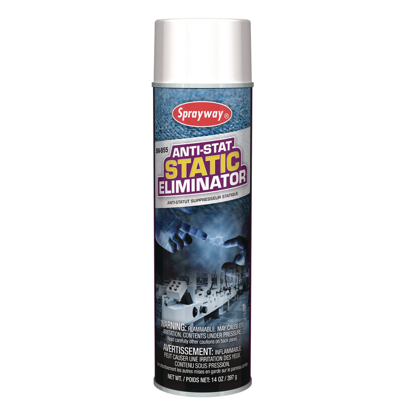 Sprayway Inc. Anti-Stat Static Eliminator, 14 oz Aerosol Can, 12/Carton (CGC955) Case of 12