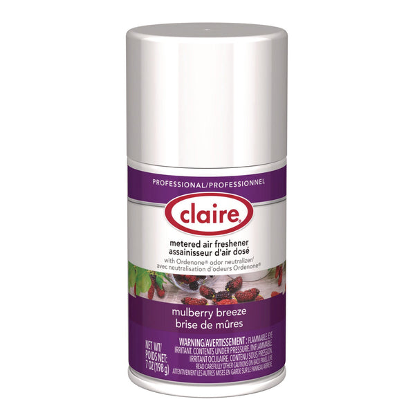 Claire® Metered Air Freshener, Mulberry Scent, 7 oz Aerosol Spray, 12/Carton (CGC106) Case of 12