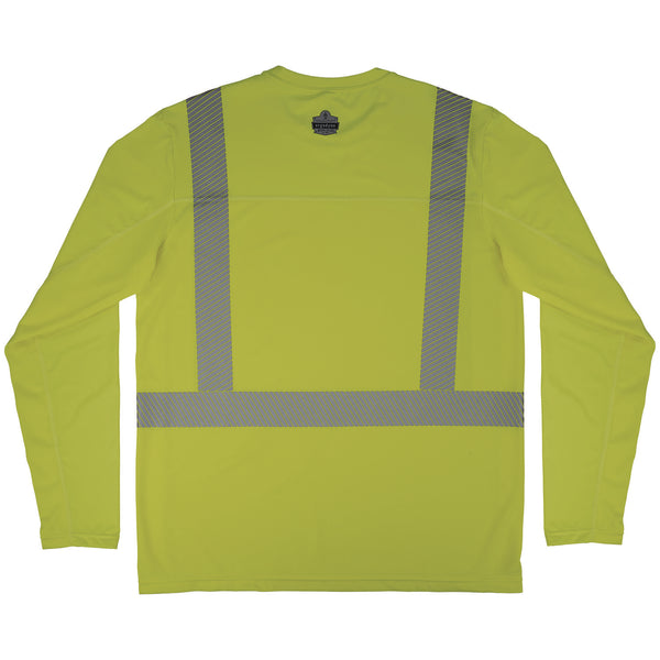 Ergodyne Chill-Its 6688 Type R Class 2 Cooling Hi-Vis Sun Shirt with UV Protection, L, Lime (EGO12138) Each