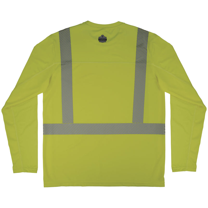 Ergodyne Chill-Its 6688 Type R Class 2 Cooling Hi-Vis Sun Shirt with UV Protection, L, Lime (EGO12138) Each