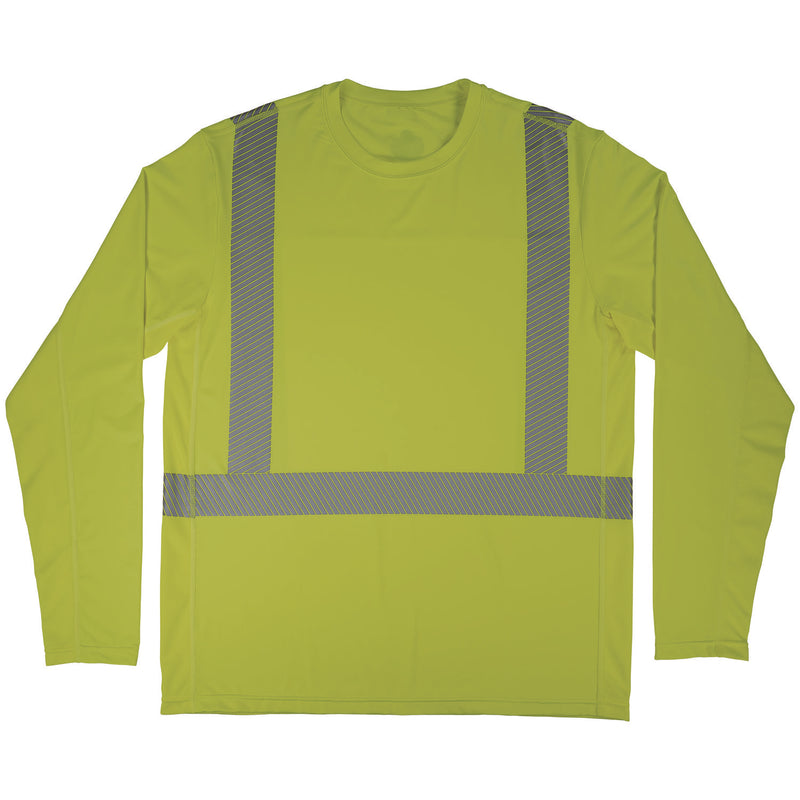 Ergodyne Chill-Its 6688 Type R Class 2 Cooling Hi-Vis Sun Shirt with UV Protection, L, Lime (EGO12138) Each