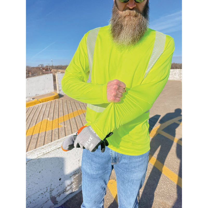 Ergodyne Chill-Its 6688 Type R Class 2 Cooling Hi-Vis Sun Shirt with UV Protection, L, Lime (EGO12138) Each