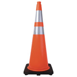 Tatco Tatco Traffic Cone, 14.5 x 1 x 36, Orange/Silver (TCO25960) Each