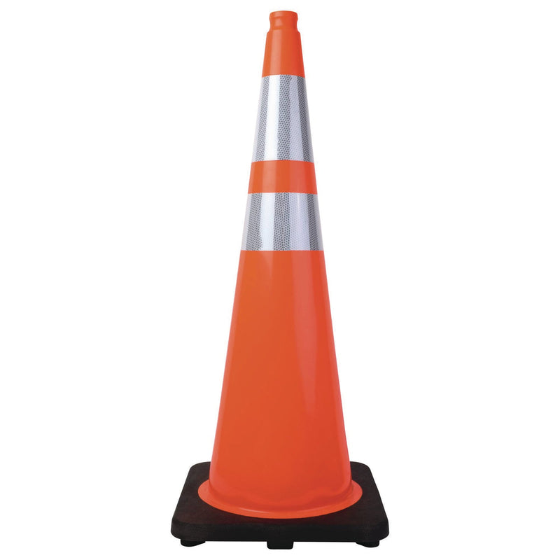 Tatco Tatco Traffic Cone, 14.5 x 1 x 36, Orange/Silver (TCO25960) Each