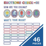Carson-Dellosa Education Curriculum Bulletin Board Sets, 46-Piece Set , We Stick Together: Emotions Check-In, 7.9" x 15", Multicolor (CDP110532) Each